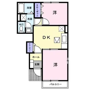 スリーワンスリーヒルズA【1階】の間取り