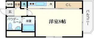 アクエルド新町【9階】の間取り