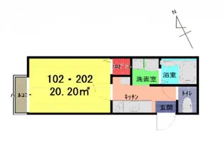 埼玉県上尾市愛宕3【アパート】の間取り