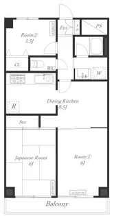 ストークマンション弘明寺【9階】の間取り