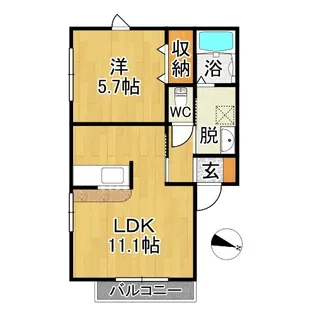 Ciel West【1階】の間取り