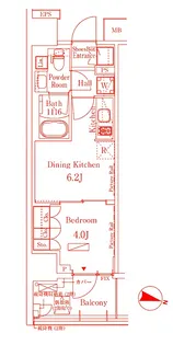 パークアクシス横濱高島町【8階】の間取り