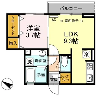 Dーroom Suelo【1階】の間取り