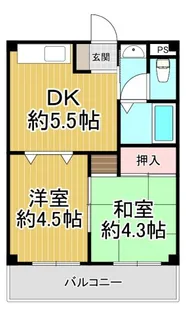 本町アパート【4階】の間取り
