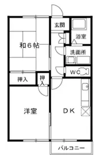 コーポグリーンB【2階】の間取り
