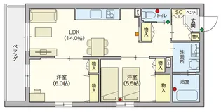 (シニア限定)グランビレッジ橋本【1階】の間取り