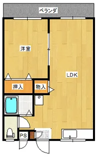 エルモア青川【1階】の間取り