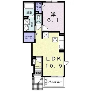 広島県山県郡北広島町有田【アパート】の間取り