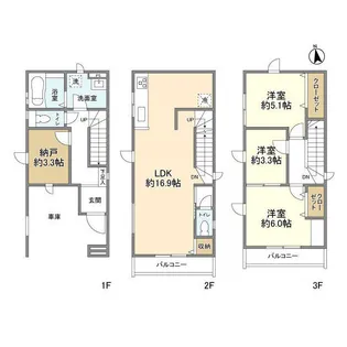 埼玉県さいたま市浦和区上木崎8【一戸建】の間取り