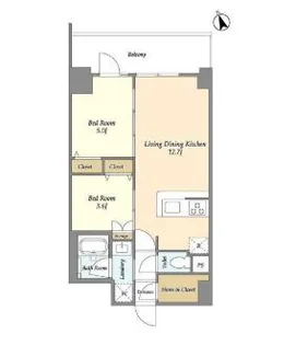 東京都江東区南砂5【マンション】の間取り