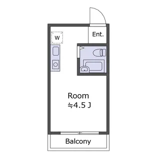 1Rの間取り画像