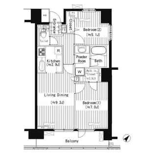 東京都新宿区北新宿4【マンション】の間取り