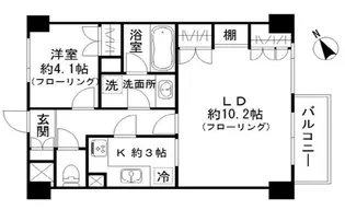 パークサイド六本木【5階】の間取り
