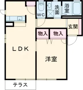 コーラル篠C【1階】の間取り