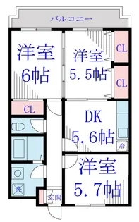 グリーンハイツイマイ6【2階】の間取り