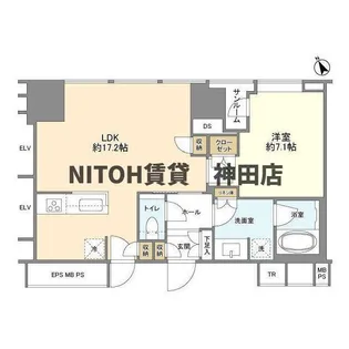 ワテラスタワーレジデンス【39階】の間取り