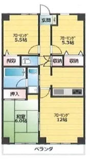 東京都小平市大沼町1【マンション】の間取り