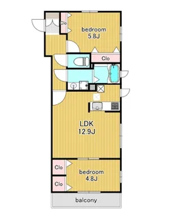 東京都大田区大森中2【マンション】の間取り