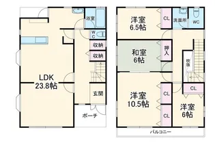 千葉県佐倉市王子台2【一戸建】の間取り