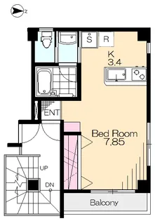 エルミータ荏原【2階】の間取り