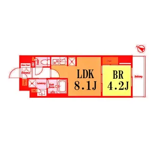 ドゥーエ横濱鶴見【4階】の間取り