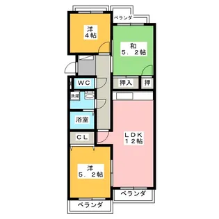 サンマンション東山元町B棟302【3階】の間取り