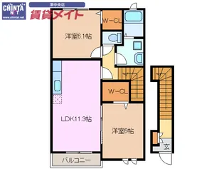 エーデルアンジュ A【2階】の間取り