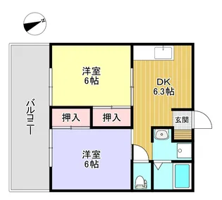 ボンネージュさくら【2階】の間取り