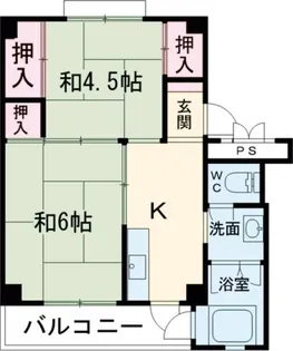 ビレッジハウス小坂3号棟【1階】の間取り