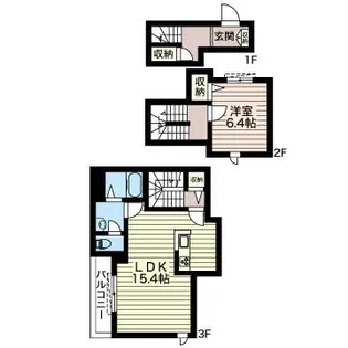 コンフォーザ豊澤【1階】の間取り