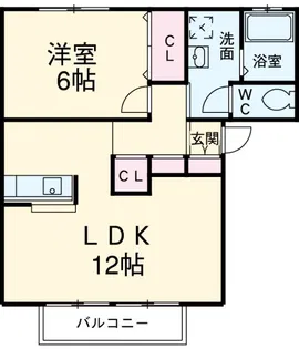 メゾンDE飯塚【1階】の間取り