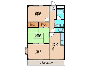 サンプラザ西野II【4階】の間取り
