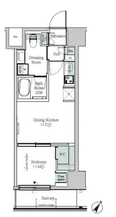 ONE ROOF RESIDENCE KIBA EAST【4階】の間取り