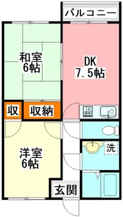 福岡県飯塚市綱分【アパート】の間取り
