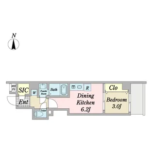 CASA KANON 浅草【6階】の間取り