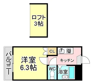 ポラン片野新町【1階】の間取り