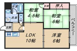 豊中ガーデンズ【1階】の間取り