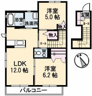 シャーメゾン・メイホウ【2階】の間取り