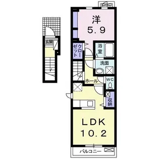 サイオン β【2階】の間取り