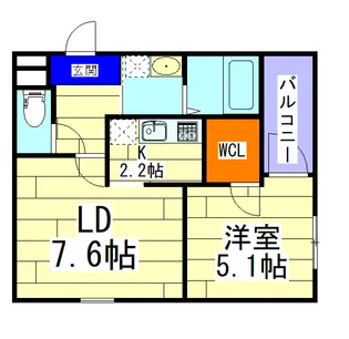 フジパレス城東東中浜【3階】の間取り