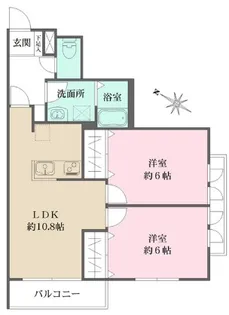 牛込神楽坂レジデンス【2階】の間取り