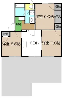 ボーヴィラージュ和田 C棟【1階】の間取り