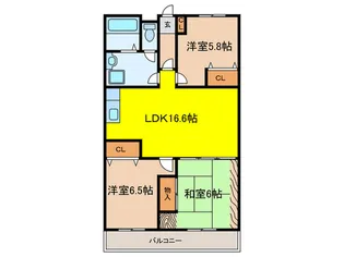 ファミール宝塚【2階】の間取り