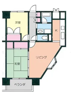 スカイシティ鵠沼【2階】の間取り