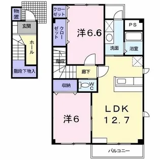 グレース ドゥ【2階】の間取り