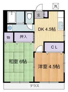 第2みつる荘【1階】の間取り
