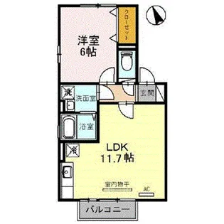 リバーサイドハイツ【2階】の間取り
