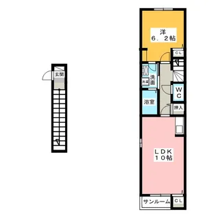 グランドソレーユ菅田【2階】の間取り