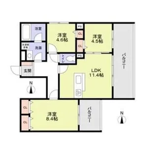 ブライトガーデン【1階】の間取り