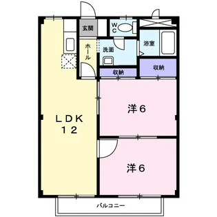 シティハイツ小川II【1階】の間取り